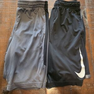 Kids Black and Gray Athletic Shorts